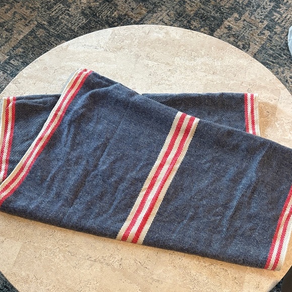 Ann Taylor LOFT infinity wrap Blue and Red Striped Scarf NWT - Picture 3 of 6